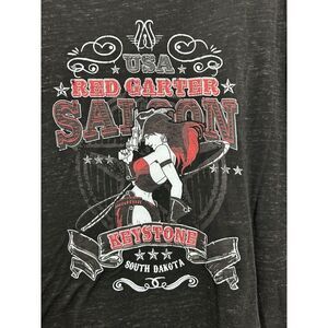 Red‎ Garter Saloon T-Shirt Mens XXL Sturgis Biker Bar Tipsy Burnout Keystone SD